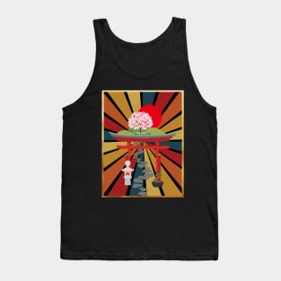 Retro Sunburst Path Tank Top